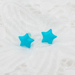 Kolczyki wkręty gwiazdki niebieskie BA946