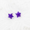 Kolczyki wkręty gwiazdki fioletowe BA945