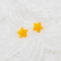 Kolczyki wkręty gwiazdki żółte BA943