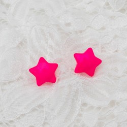 Kolczyki wkręty gwiazdy różowe BA941