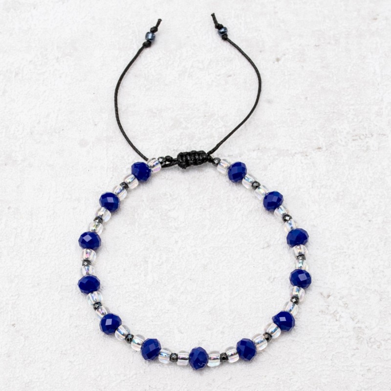 Niebieska bransoletka z kryształkami BA3851